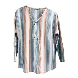 Soft Surroundings Multi-colored stripe top size PL
